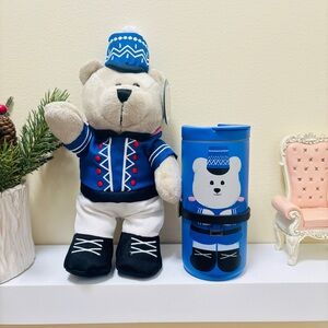 Starbucks Thailand 2022 Holiday Nutcrackers Bearista plush W cup 12 oz